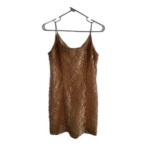 Vintage Rampage 1990s Sleeveless Gold Mini Party Dress